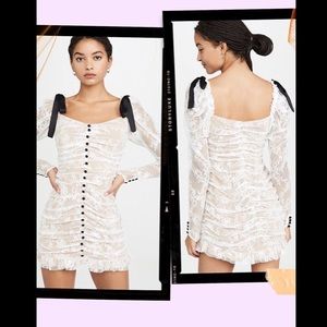 For Love and Lemons White Lace Mini Dress
